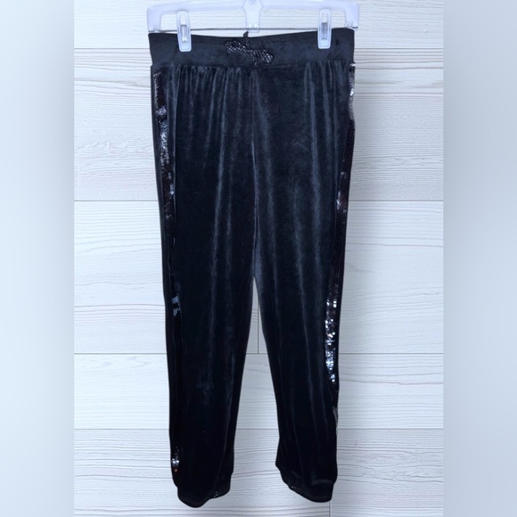 MORE THAN MAGIC Girls Velvet Flip Sequin Joggers with Drawstring - Picture 2 of 9